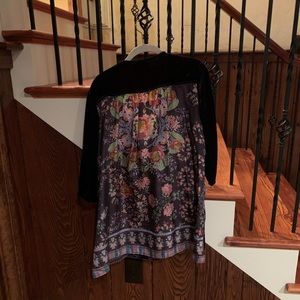 Johnny Was Velvet and silk top